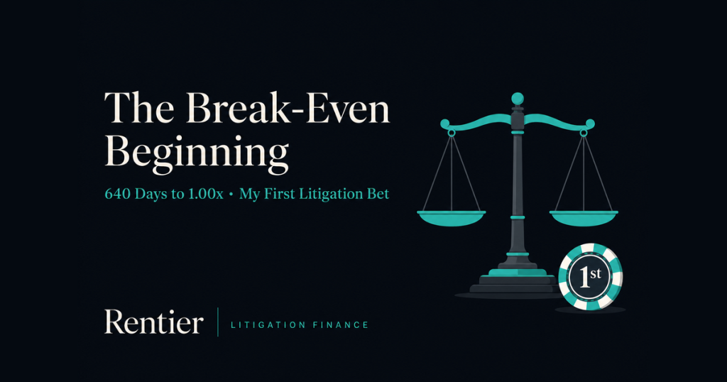 The Break-Even Beginning: My First Litigation Bet