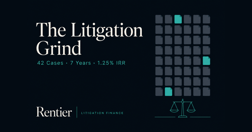 The Litigation Grind: 42 Cases, 7 Years, 1.25% IRR