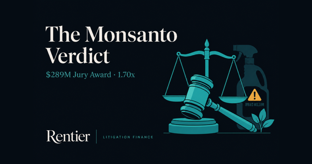 The Monsanto Verdict: $289M Jury Award, 1.70x Return